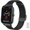 MIJOBS Cinturino Compatibile con Amazfit GTS4/GTS 4mini/Cheetah (Square)/Active 2/Active Bracciali in Acciaio Inossidabile in Metallo, 20 mm