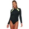 Trendyol Costume da Bagno a Maniche Lunghe da Surf Intero, Nero, 42 Donna