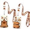 YskerrigToy Capybara Cordino Porta Badge Con Nastro, Capibara Porta Tesserino da Retrattile, 2 Pezzi Cartoni Animati Cordino per Donne, Insegnanti, Infermieri, Dottore, Studente