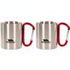 Trespass Bruski, argento a doppia parete, moschettone da campeggio, 230 ml, grigio