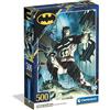 Clementoni - Puzzle 500 Pezzi per Adulti e Ragazzi, Special Series, Tema DC Comics Batman con Poster Incluso, Compact Box con Poster Incluso, Idea Regalo Uomo e Donna, Made in Italy, 49x36 cm, 35593