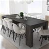 Dmora - Consolle allungabile Maclodio, trasformabile in Tavolo da Pranzo, salvaspazio ed Estensibile Fino a 237 cm, 90-237x76,6x90 cm, Antracite