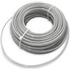 Zeqeey Filo per decespugliatore rotondo in acciaio resistente, 2,4 mm x 15 m, universale, con copertura in nylon