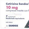 SANDOZ CETIRIZINA SAND*7CPR RIV 10MG