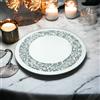 SERENA'S ® Piatto per candela in cristallo a specchio rotondo con strass, 25 cm, elegante aggiunta al piano del tavolo della tua casa, miglior regalo