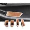 LUWU 4 Pezzi Contenitori per Porta Compatibili con Porsche Macan 2014-2024 Organizer Console Centrale della Porta [Porta di Casa & Posteriore ] Accessori Interni (Beige)