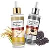 WINE LIP TINT Peel Shot Glow Riso Peeling Fiala Duo: esfoliante delicato per viso e corpo con riso bianco e nero, idrata e profonda pori per una pelle radiosa (bianco e nero, 2 pezzi)