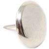 Adsamm® / 16 x scivoli in metallo con chiodo / argento / Ø 30 mm / tondi / puntali in metallo nichelato con chiodo / piedini protettivi per arredi Adsamm® Quality