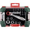 metabo 626701000 - Set di inserti e chiavi a cricco, 26 pezzi | Robusto set di attrezzi con 18 punte S 2 codificate a colori, 6 chiavi a bussola, prolunga e cricchetto