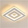 Comely - Plafoniera LED da soffitto quadrata moderna, bianca, 36W 4050LM. Lampada LED bianca per diversi ambienti come camera da letto e soggiorno. Luce calda 3000K. Lato: 28cm.