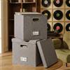ZICOTO Set di 2 scatole decorative per dischi in vinile per oltre 100 dischi singoli, robusta cassa porta LP organizza tutti i tuoi album classici preferiti, vecchi o recenti con stile
