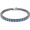SWAROVSKI BRACCIALE MATRIX TENNIS, TAGLIO TONDO, PICCOLO BLU, L