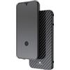 Blackrock Black Rock - Custodia in vetro a 360 gradi per Samsung Galaxy S23 Ultra I Cover, chiusura magnetica (trasparente con cornice nera)