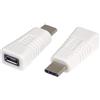 PremiumCord Adattatore USB 3.1 C a Micro USB, Maschio a Femmina, M/F, Bianco