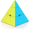 ROXENDA Cubo di Piramide, Originale Pyramid Speed Cube Pyraminx Triangolo Magic Cube, Liscio Puzzle Cubo di Velocità (Stickerless)