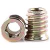Hilitand 20Pcs Inserire il dado, M6/M8/M10 Mobili in lega di zinco con dado esagonale con inserto filettato Inserto in legno per dadi Assortimento(M8*17mm)