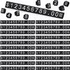 Qunclay 50 set di espositori per prezzi, numeri, lettere, prezzi, cubo, regolabile, espositore per etichette e prezzi, kit per vendita al dettaglio, gioielli, display per prezzi (nero, bianco)