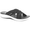 Clarks Women's Mira Isle Slide Sandal, Black Textile, 7 Wide