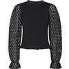 YAS Y.A.S YASHOLLI LS Knit - Maglione Noos, Nero, M