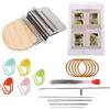 Penitue Kit Patch Loom 2.0, Principianti Telaio Maglieria 11 Uncinetti Strumento Portatile Rammendo Patchwork Riparazioni Rapide e Progetti Artigianali Forniture Cucito Riparazione Appassionati Fai Da Te