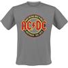 Beats & More AC/DC High Voltage Aus. 73 - Maglietta in cotone biologico durevole, per fan AC/DC, grigio, XL