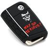 CYK www. CoverYourKey .de Cover Chiave Auto Caso di protezione con 3 tasti Silicone design case custodia per chiavi veicoli accessori per veicoli VB (Joker Nero/bianco)
