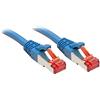 Lindy Cavo di rete S/FTP Cat.6, Blu 0.3m