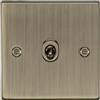 Knightsbridge CSTOG1AB - Interruttore a levetta a 2 vie in ottone anticato, 10A 1G