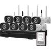 Nivian KIT1630W6-8CAM-1TB Kit Videosorveglianza Wi-Fi 8 Telecamere 3 MP HDD 1 TB