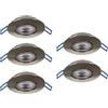 Eglo LED set 5 faretti incasso Zujar, lampada da soffitto | orientabili, plafoniere in plastica argento, luce calda, Ø 9 cm