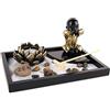 lachineuse - Giardino Zen Buddista - Saggezza di Buddha - Decorazione Zen - Giardino in miniatura con sabbia - per interni casa ufficio - Idea regalo Giappone - Deco Asia