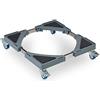 Relaxdays Sottovaso per Piante, Portavaso Allungabile, L x P: 44x44-70x70 cm, per Esterni e Interni, Grigio Argento