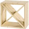 HOMCOM Mobiletto Portabottiglie per Vini e Liquori 24 Bottiglie, 4 Sezioni Legno Naturale, 50 x 26 x 50cm|Aosom