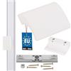 KOTARBAU Maniglia per porta balcone in alluminio bianco maniglia per porta balcone sicurezza fumatori maniglia universale