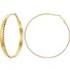 FOCALOOK Orecchini da Donna a Cerchio di Grano 7mm in Acciaio Inossidabile Orecchini a Cerchio 80mm Orecchini Cerchio Donna Oro Orecchini Donna Cerchio Grande Orecchini Oro per Donna e Ragazza