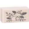 Artemio Timbro con foglia di volpe, legno, nero, 3,5 x 2,5 x 4,8 cm, ARTHD859