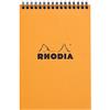 RHODIA 16500C - Notepad Bloc-Notes a Spirale (Rilegatura integrale) Orange - A5 14,8X21cm - Quadretti piccoli - 80 fogli staccabili - Carta Clairefontaine 80g/m² -COPERTINA in carta trattata morbida