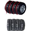 Eurowagens 4pcs Auto Ruota Custodia Protettiva Totalizzatore Protector Ricambio Gomma Parti