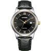 CITIZEN Mens Orologio analogico al quarzo con cinturino in pelle AW1784-16E, Nero, cinghia