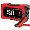 Caricabatterie Auto 16A, 6V/12V/24V Carica Batteria per Auto, Carica Batteria In
