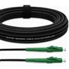 Elfcam® - Cavo Fibra Ottica con Armatura in Acciaio Corrugato LC/APC per LC/APC Simplex Monomodale, OS2 9/125µm, Nero (5M)