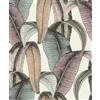 Rasch Tapeten 867961 - Carta da parati in tessuto non tessuto con foglie di banana in beige, rosa, menta, verde, nero e bianco e della collezione Symphony, 10,05 m x 0,53 m (lunghezza x larghezza)