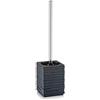 Zeller 18319 Scopino per WC Schiefer, Polyresin, Nero, 9.5x9.5x38.5 cm