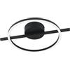 Eglo Lampada da soffitto LED Gambulaga 1, dimmerabile con telecomando, plafoniera design geometrico, metallo nero, RGB, bianco caldo-freddo, 40 cm