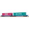 BRAWA 48106 intermodale tipo Sffggmrrs container 40 piedi "ONE" e China Shipping