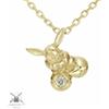 U-TREASURE Collana In Oro Giallo K18 Con Pokemon Eevee E Palla Mostro U-TREASURE