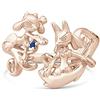 U-treasure Pre U-treasure Pokemon Anello Riolu & Lucario Forcella K18 Rosa Color Oro (