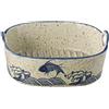 Ceraozmus Piccola casseruola vintage in ceramica quadrata da 17 cm, per lasagne, con manici, per forno, microonde, friggitrice ad aria (quadrata A)