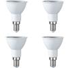 SEBSON Lampadine LED E14 2,5W 450lm Bianco Caldo - Classe di Efficienza Energetica A - Sostituisce 50W Alogena - Riflettore 90° ø50x70mm - Set di 4