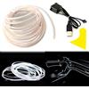 Balabaxer Filo elettroluminescente bianco per luci LED interne auto, 10M filo al neon USB 5V con protezione fusibile per decorazione interna auto con bordo da 6mm per cucire..